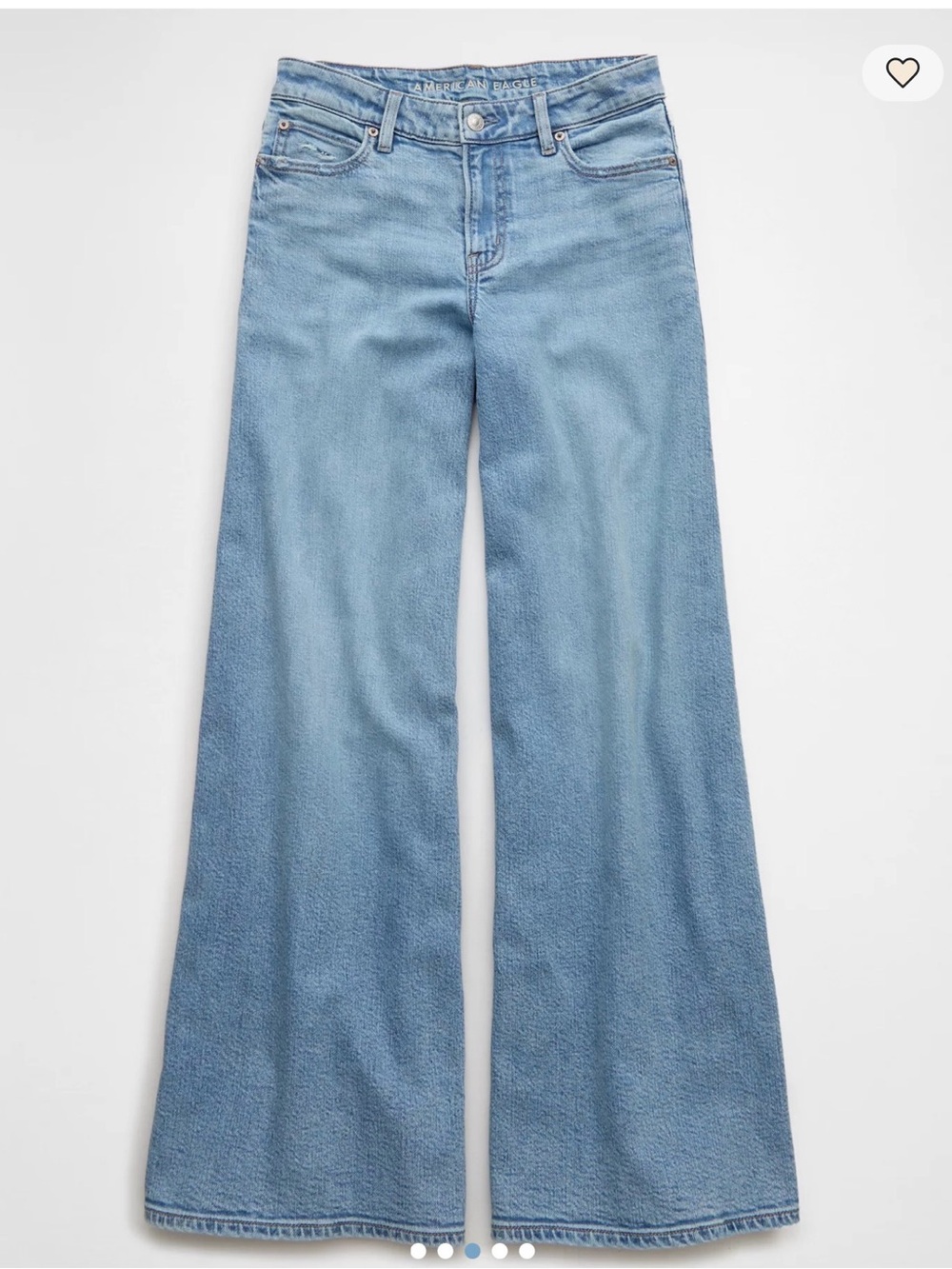 American Eagle Outfitters Light Wash Wide Leg Jeans